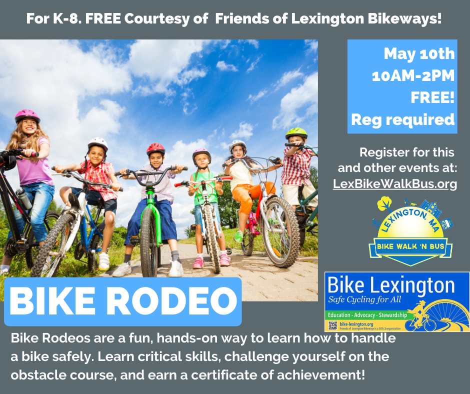 May 10th Bike Rodeo promotional graphic.