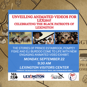 Black Patriots Of Lexington Video Unveiling graphic.